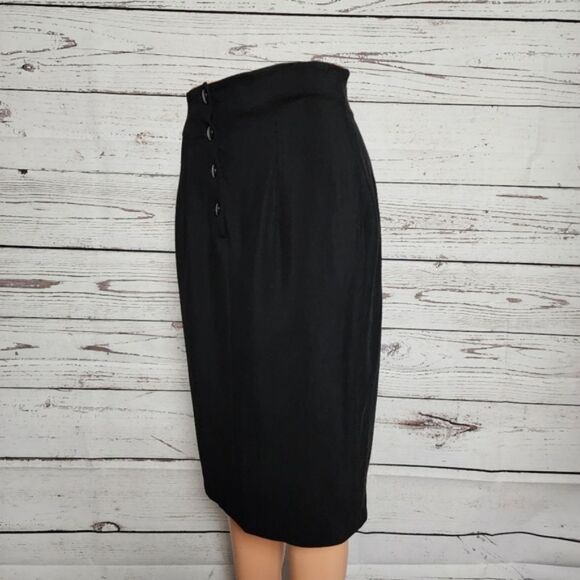 Ungaro ter Black Wool Pencil Skirt 8 - Picture 3 of 6